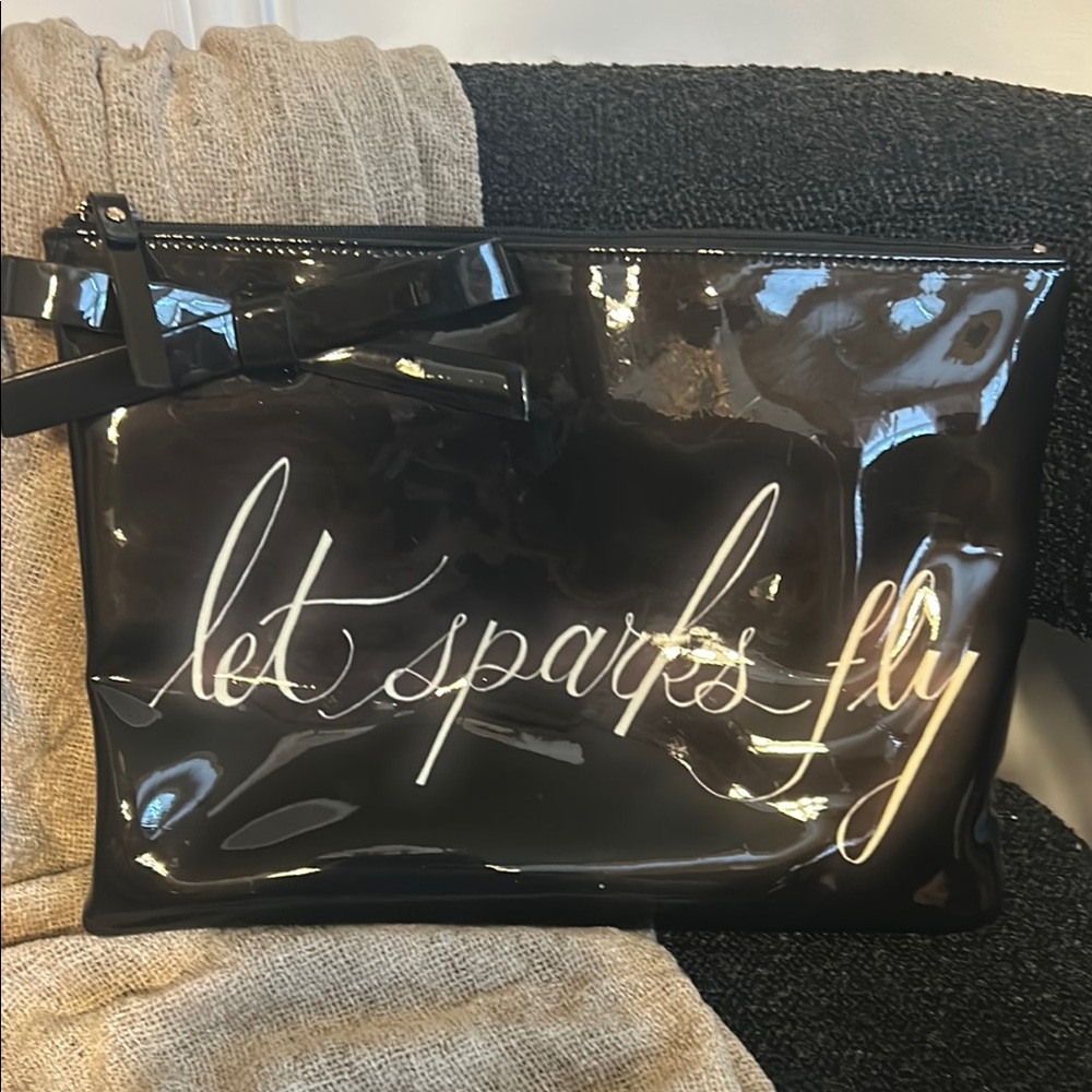 Kate Spade Black Patent Leather Clutch Bag